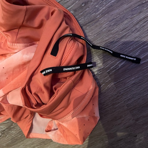 Nike Orange Athletic Shorts with Lightweight Fabric and Curved Hem - Picture 5 of 7